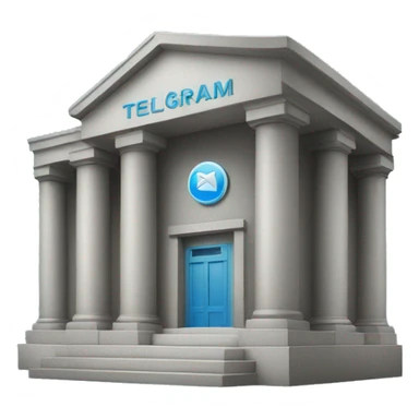 bank with telegram blue icon on it sticker