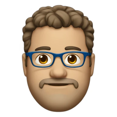 dark-haired-white-40-year-old-fat-man,-brown-eyes,-blue-glasses,-no-beard. sticker