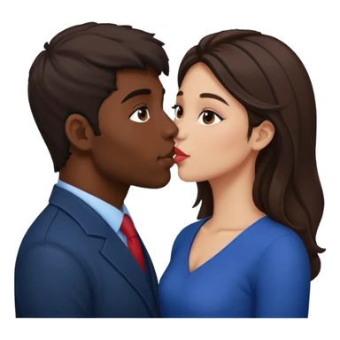 Pakistani man and British girl kiss  sticker