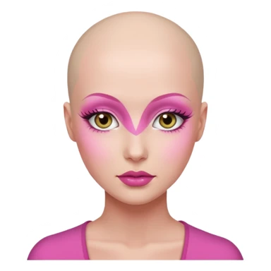 👩‍🦲pink makeup lico sticker