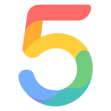 colorful digit flow logo with a playful yet professional vibe sticker