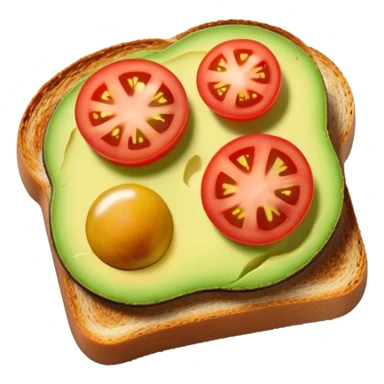 avocado toast tomatoes on top sticker