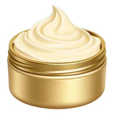 White body butter with gold lid sticker