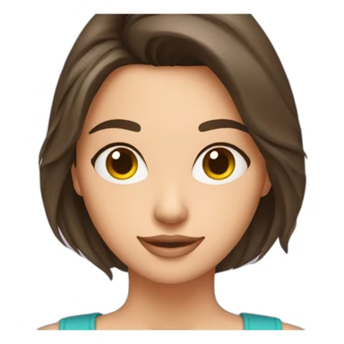 pretty-brunette-woman-with-cat sticker