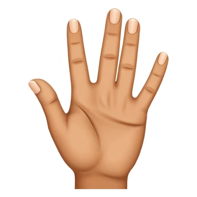 Mano haciendo el número cuatro  sticker