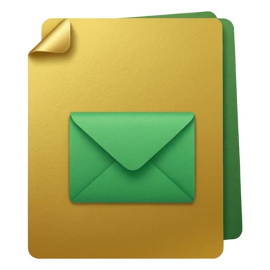 documents with golden and green colours sticker