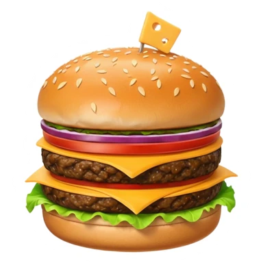 A delivery burger emoji sticker