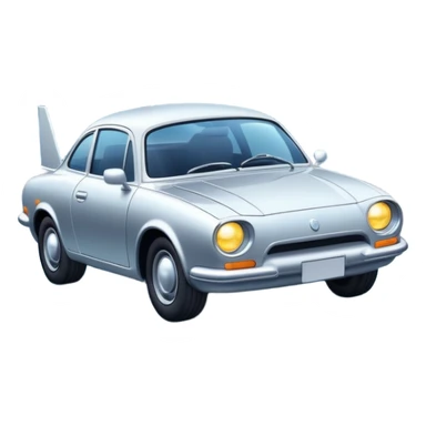 A car flying in space with stars and the moon behind itA car flying in space with stars and the moon behind it sticker