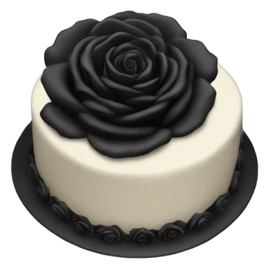 Black roses cake sticker