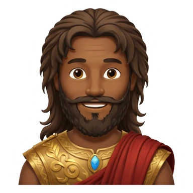 ancient Rome black men long hair long bearded sticker