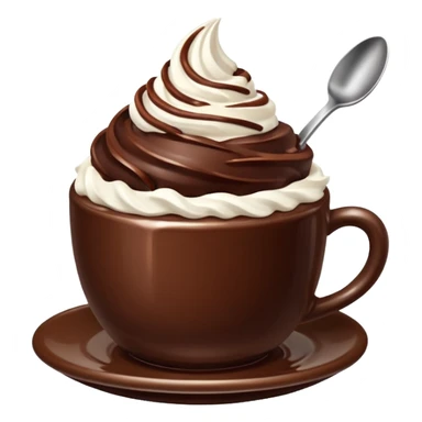 chocolate desert in cup sticker