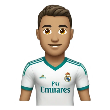 Ronaldo with real madrid jersey sticker