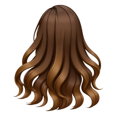 back view of long brown hair sticker