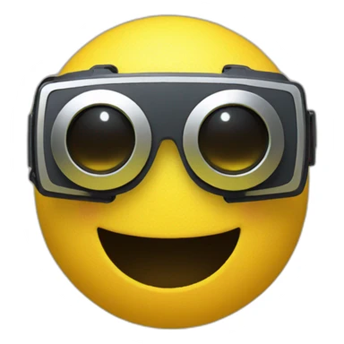 smilie face in VR headset sticker