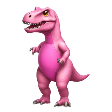 À T-rex in pink swimsuit sticker