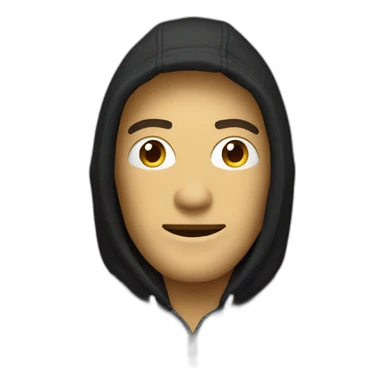 Homme noir cagoule sticker