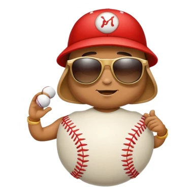 Mushroom friends wearing sunglasses at a baseball game sticker