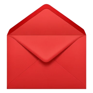 red greeting card with envelope sticker