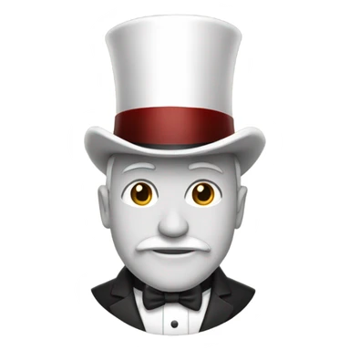 elon mush wearing a top hat sticker