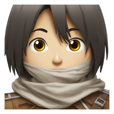 mikasa, attack on titan  sticker