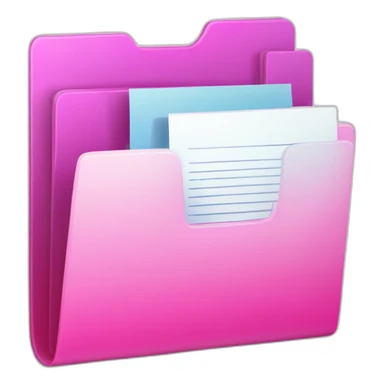 gradient pink shades folder with documents sticker
