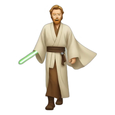 Obi-Wan driking sticker