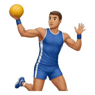man throwing handball sticker
