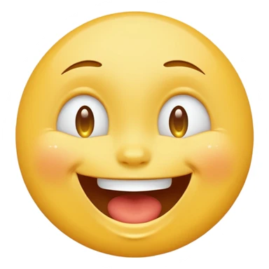 Emoji, yellow round laughing face, tears of joy sticker