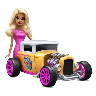 Barbie Hot wheels Bone Shaker street rod sticker