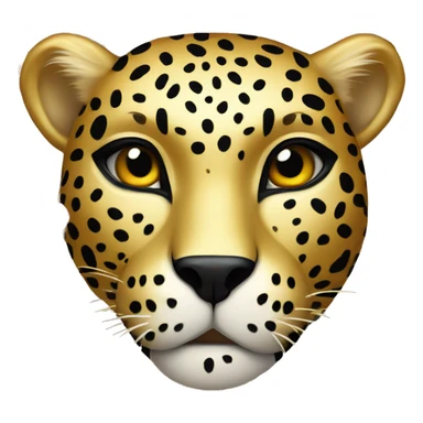 Golden leopard with floral pattern  sticker