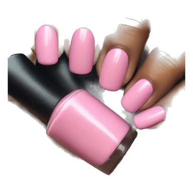 brunette pink nails  sticker