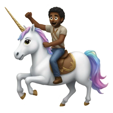 Me riding a unicorn sticker