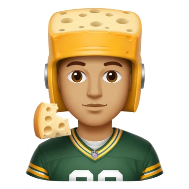 Packers fan with a cheesehead on sticker