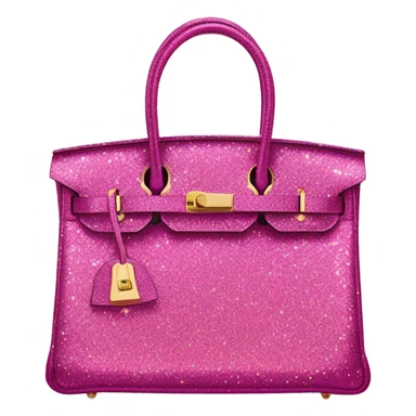 pink glitter Hermes birkin bag sticker