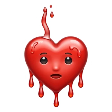 Melting heart  sticker