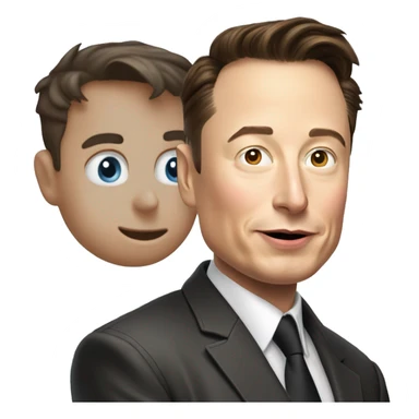 elon musk'ın elinde dürbün sticker