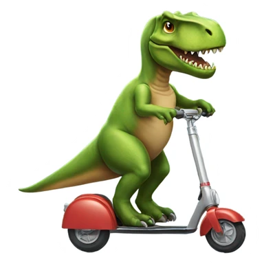 Trex riding a scooter sticker