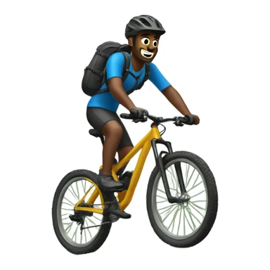 Guy on a mountain bike sticker
