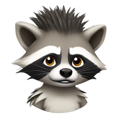 Raccoon with a Mohawk  sticker
