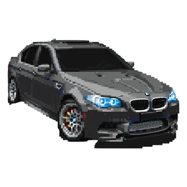 BMW M5 performance sedan sticker