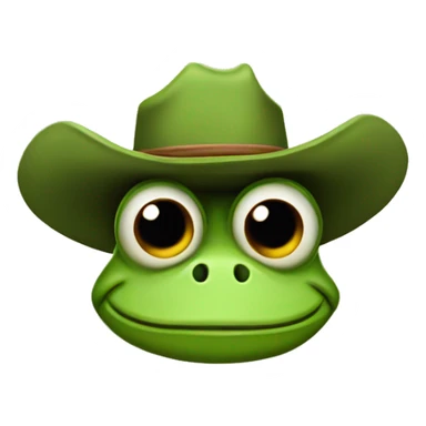 Cowboy frog sticker