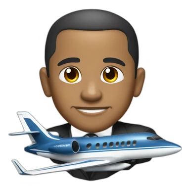 Obama in a jet sticker