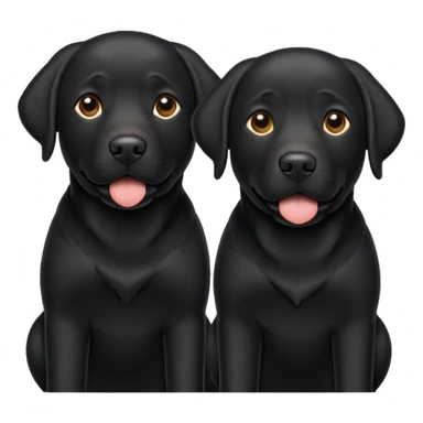 2 black labradors sticker