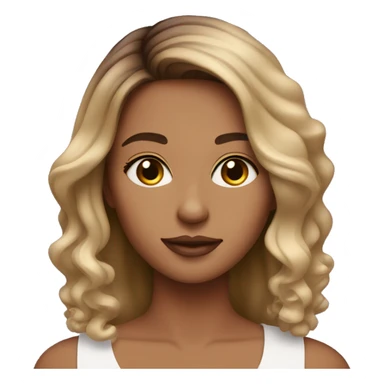 woman with balayage hair hazel eyes  sticker