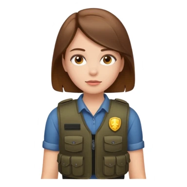 Girl wearing bullet proof sticker