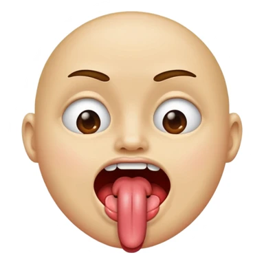 tounge sticking out with drool sticker