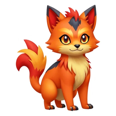  Quilava-Litten-hybrid full body sticker