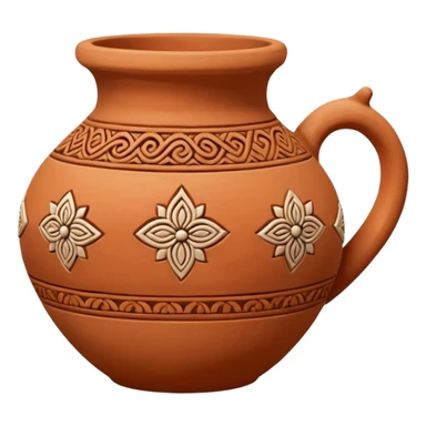 clay pottery with motifs sticker