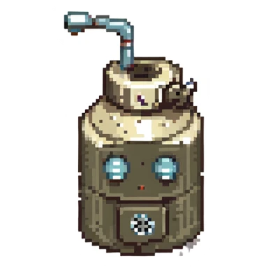 oil and robot sticker