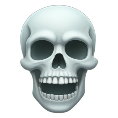Freezing skull sticker